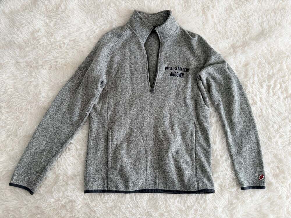 League Phillips Academy Andover Victory Quarter-Zip Heather Grey Fleece Pullover